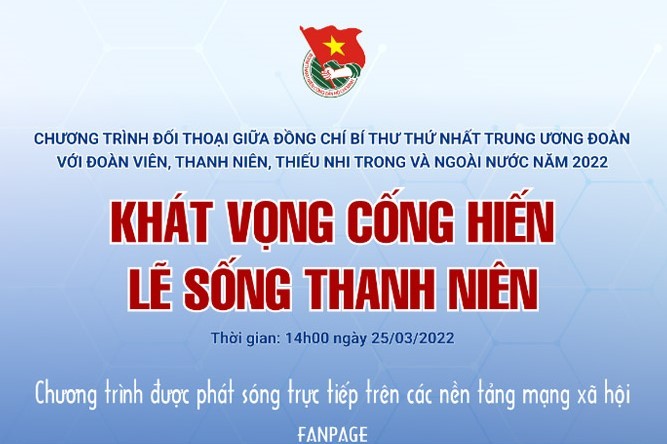 Ngày 25/3, Bí thư thứ Nhất Trung ương Đoàn sẽ đối thoại với thanh niên Việt Nam - ảnh 1