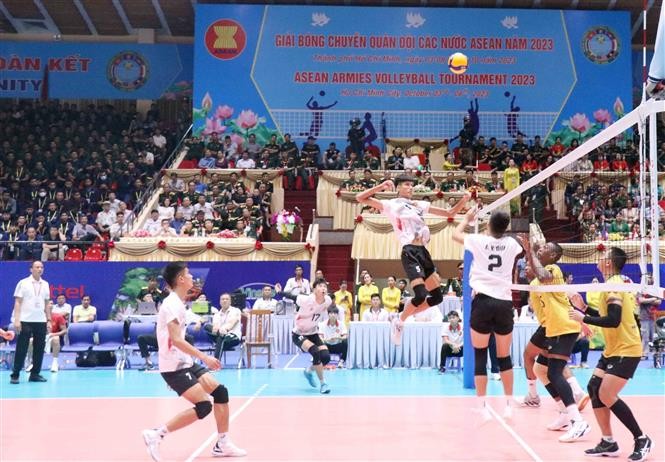 Việt Nam vô địch Giải bóng chuyền nam Quân đội các nước ASEAN năm 2023 - ảnh 1