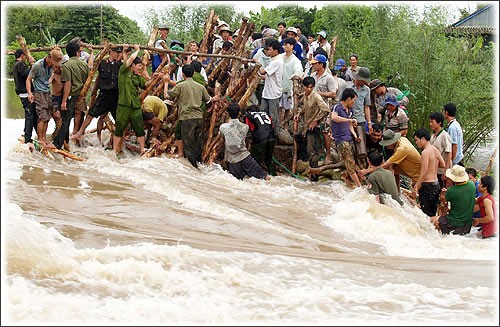  Semua organisasi internasional membantu keluarga-keluarga miskin di propinsi An Giang untuk mengalami akibat bencana alam - ảnh 1
