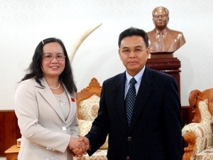 Pemimpin Laos menerima delegasi pekerjaan Dewan Bangsa-Bangsa Majelis Nasional - ảnh 1