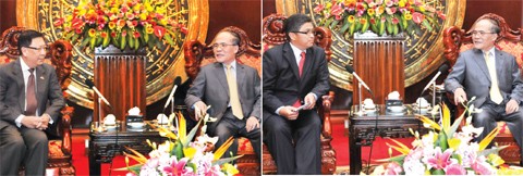 Ketua MN Nguyen Sinh Hung menerima Duta Besar Thailand dan Indonesia - ảnh 1
