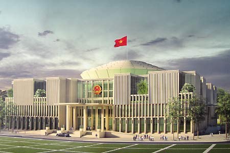 PM Nguyen Tan Dung memeriksa kelajuan pembangunan gedung MN - ảnh 1