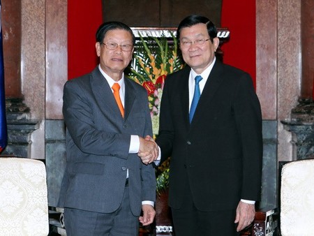 Presiden Truong Tan Sang menerim Deputi Perdana Menteri Laos, Somsavad Lengsavath. - ảnh 1