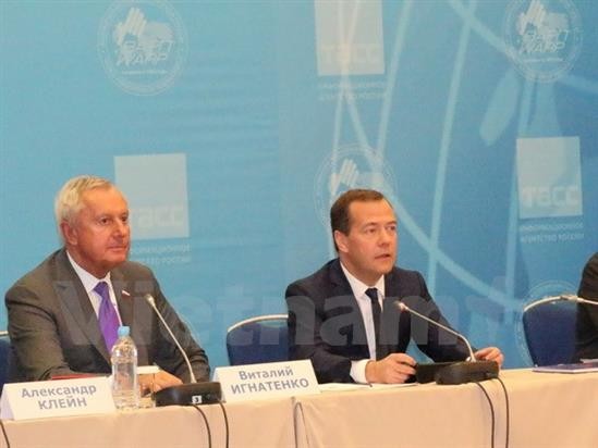 PM Rusia, Dmitri Medvedev menilai tinggi FTA antara EAEU dan Vietnam - ảnh 1