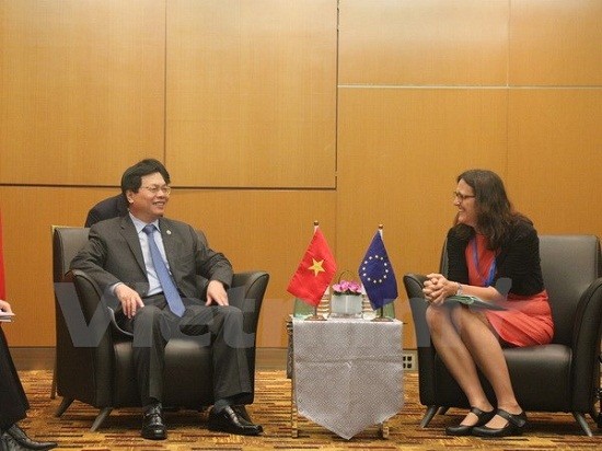 EU mengumumkan mencapai FTA secara prinsip dengan Vietnam - ảnh 1