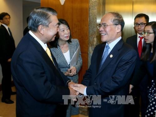 Ketua MN Nguyen Sinh Hung melakukan pertemuan dengan Ketua Majelis Rendah Jepang - ảnh 1