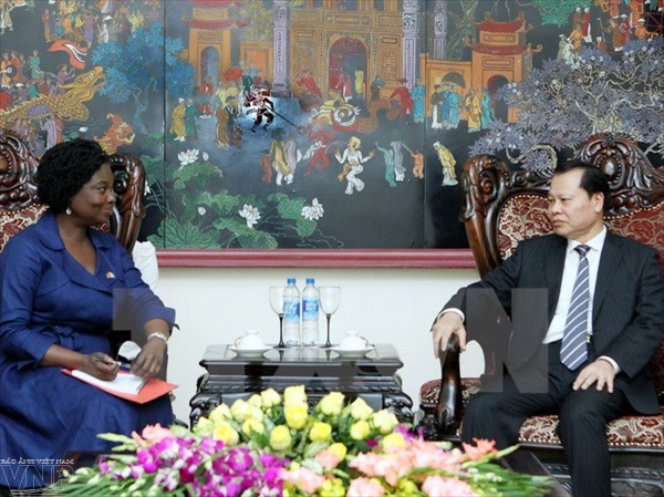 Deputi PM Vu Van Ninh menerima Gubernur Bank Dunia di Vietnam - ảnh 1
