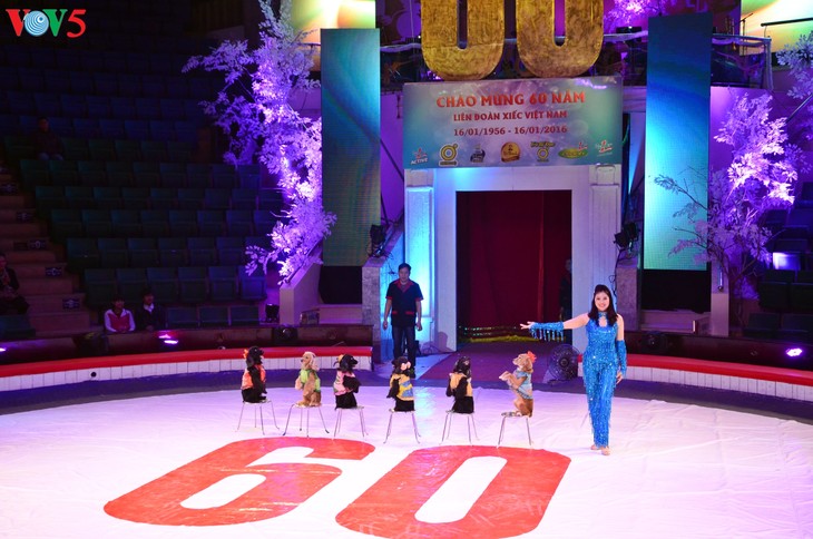 Gala Sirkus Internasional sehubungan dengan peringatan ultah ke-60 Federasi Sirkus Vietnam - ảnh 4