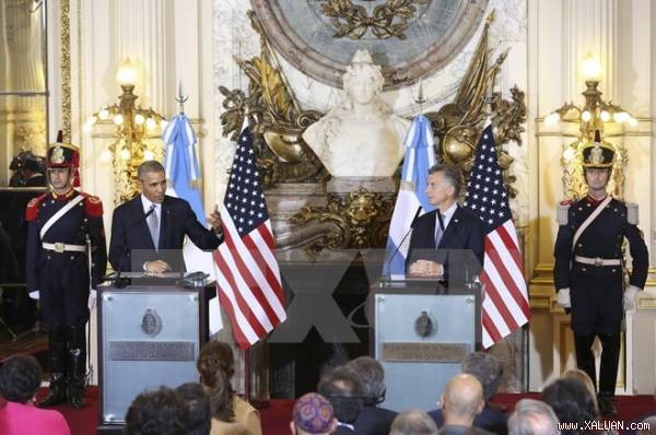 Presiden AS mengakhiri dengan baik kunjungan di Argentina - ảnh 1
