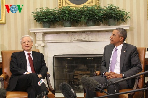 Sekjen KS PKV, Nguyen Phu Trong menemui  Presiden AS, Barack Obama - ảnh 1