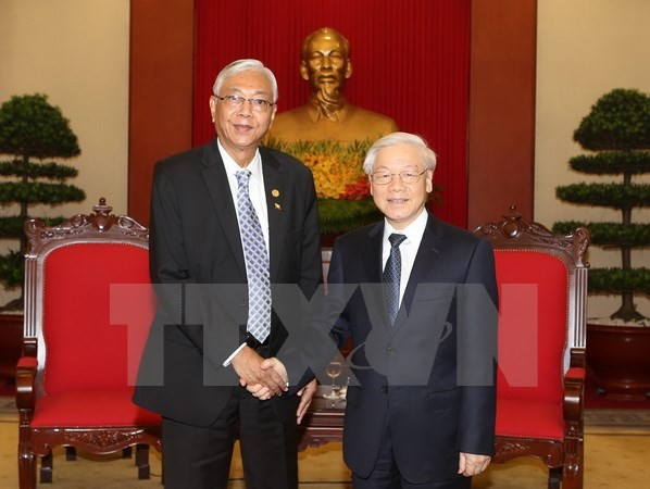 Presiden Myanmar mengakhiri dengan baik kunjungan Kenegaraan di Vietnam - ảnh 1