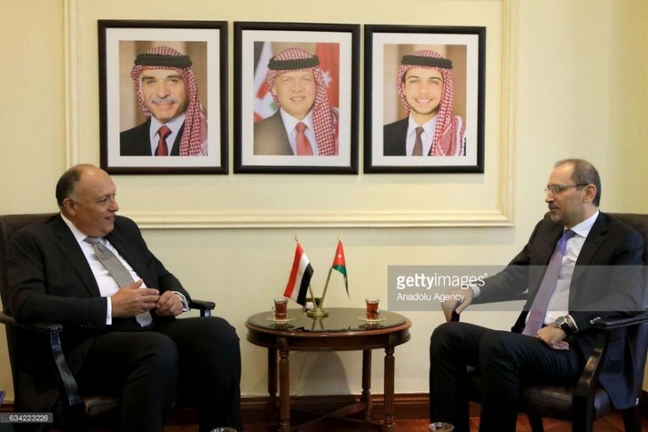 Mesir dan Yordania berkoordinasi mendorong pembentukan Negara Palestina - ảnh 1