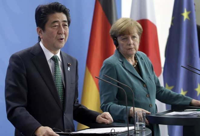 Jepang dan Jerman berkomitmen membela kebijakan perdagangan bebas - ảnh 1