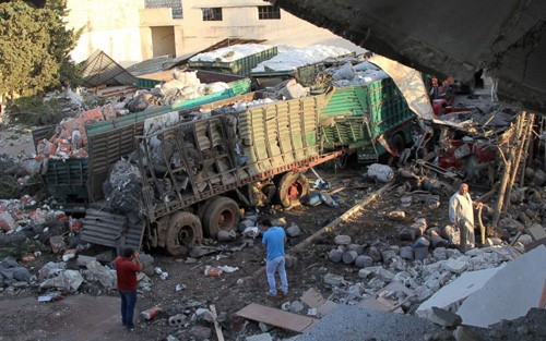  Iringan mobil PBB diserang di Libia  - ảnh 1