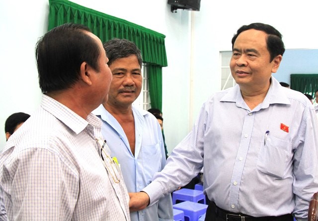  Ketua pengurus besar Front Tanah Air Vietnam, Tran Thanh Man melakukan temu kerja di  kota Can Tho - ảnh 1