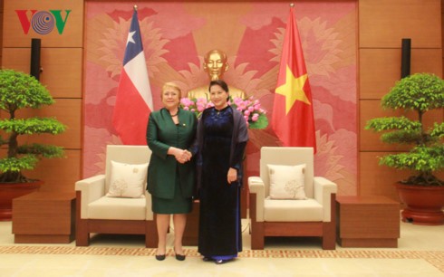 Ketua MNVN,Nguyen Thi Kim Ngan bertemu dengan Pres. Republik Cile, Michelle Bachelet Jeria - ảnh 1