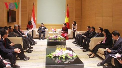  Ketua MN Nguyen Thi Kim Ngan menerima delegasi Parlemen Indonesia dan Malaysia - ảnh 3