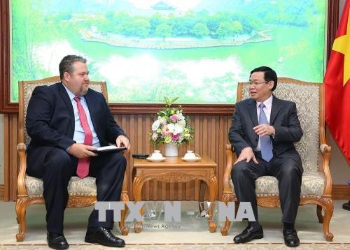 Deputi PM Vuong Dinh Hue menerima Presiden Direktor urusan pasar Vietnam  Perusahaan Energi AES - ảnh 1