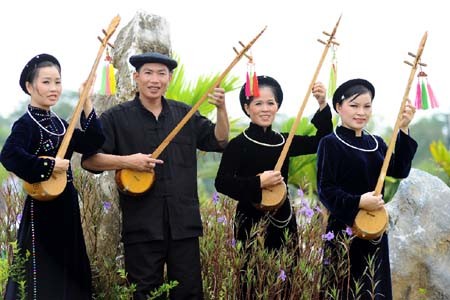 Kesenian membuat siterTinh yang dilakukan oleh warga etnis minoritas Tay di Provinsi Cao Bang - ảnh 1