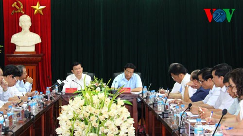 President Truong Tan Sang works in Cao Bang  - ảnh 1