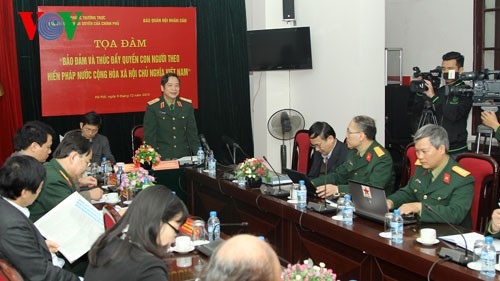 Workshop on human rights promotion stipulated in Constitution  - ảnh 1