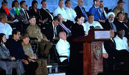 National Assembly Chairwoman attends ceremony in memory of Cuban leader - ảnh 1