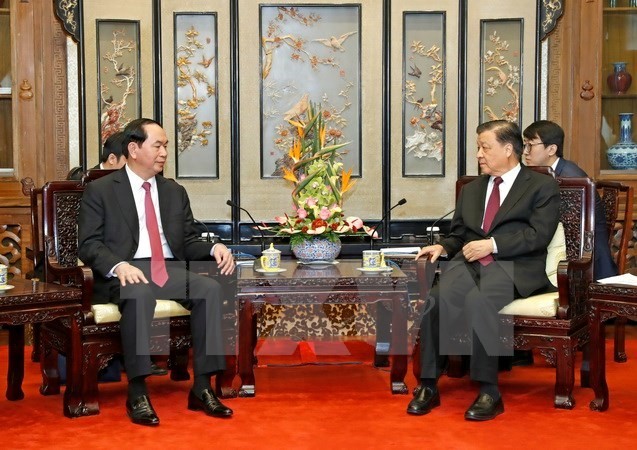 President Tran Dai Quang meets Chinese leaders  - ảnh 3