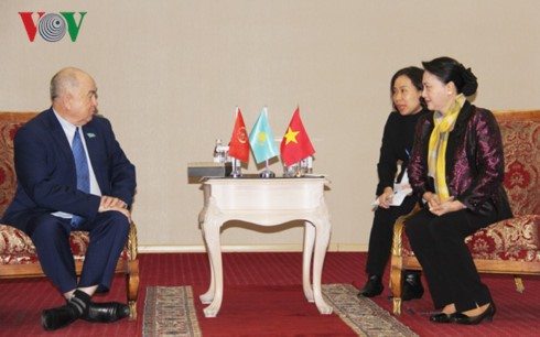 National Assembly Chairwoman concludes officials visit to Kazakhstan  - ảnh 1