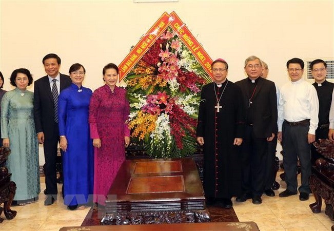 NA leader extends Christmas greetings to Ho Chi Minh City Catholics - ảnh 1