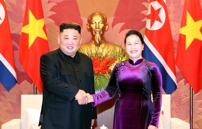National Assembly Chairwoman meets DPRK Chairman - ảnh 1