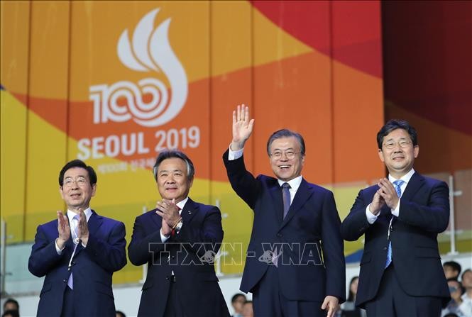 韩国有意与朝鲜共同申办2032年夏季奥运会 - ảnh 1