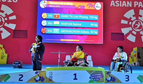 Вьетнамские спортсмены успешно выступают на Азиатских Паралимпийских играх 2018 - ảnh 1