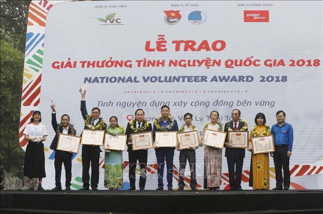 В Ханое вручена премия «Национальный волонтер» за 2018 год - ảnh 1