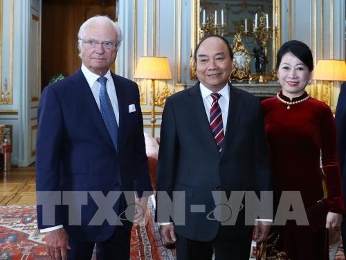 Премьер-министр Вьетнама Нгуен Суан Фук встретился с королем Швеции Карлом XVI Густавом - ảnh 1