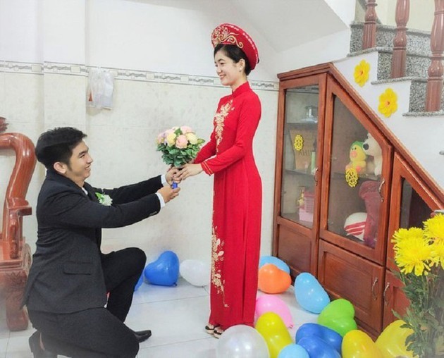 Неординарные свадьбы во время пандемии во Вьетнаме - ảnh 10