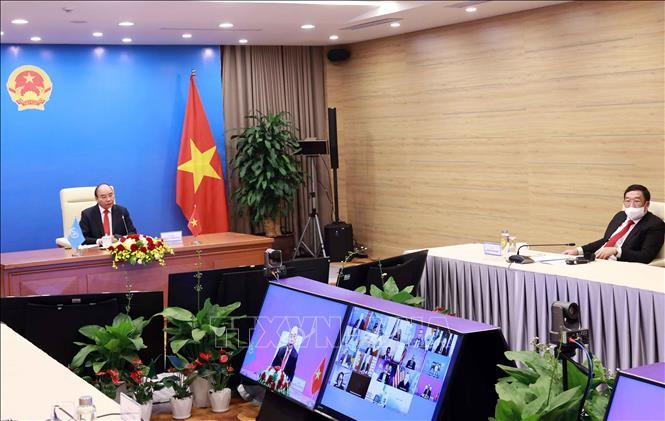 Президент Нгуен Суан Фук принял участие в открытой дискуссии высокого уровня в онлайн формате по сотрудничеству между ООН и Африканским союзом - ảnh 1
