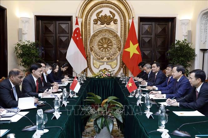 Углубление отношений стратегического партнерства между Вьетнамом и Сингапуром  - ảnh 1