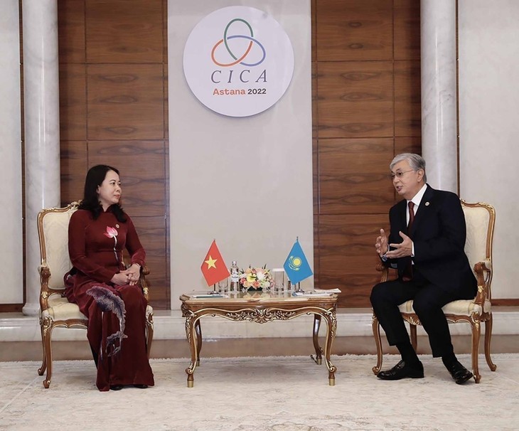 Вице-президент Вьетнама Во Тхи Ань Суан встретилась с руководителями стран-участниц СВМДА  - ảnh 1