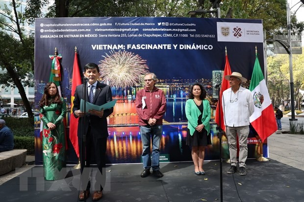 Яркие и красочные фотографии, посвященные теме Вьетнама, на мексиканских улицах - ảnh 1