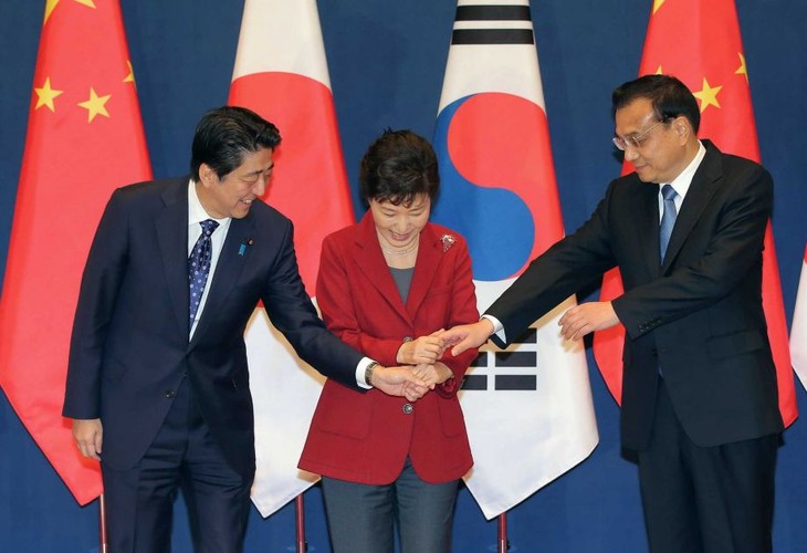 Leaders of Japan, RoK, China meet for tripartite summit  - ảnh 1