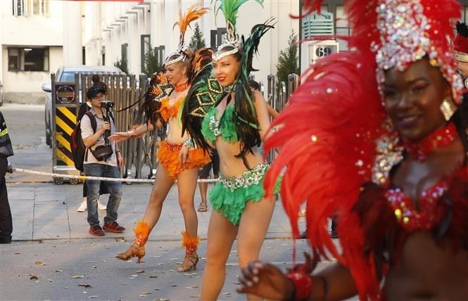 Carnival stirs up pedestrian street in Hanoi - ảnh 1