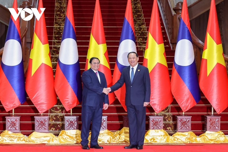 Toàn cảnh chuyến thăm chính thức CHDCND Lào của Thủ tướng Phạm Minh Chính - ảnh 4