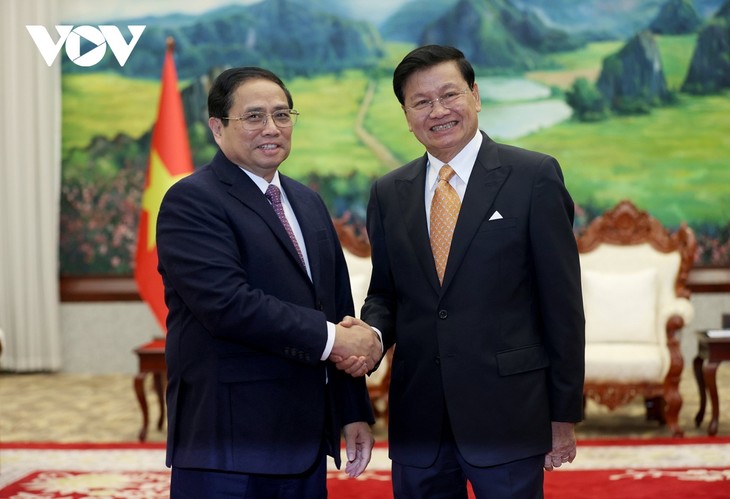 Toàn cảnh chuyến thăm chính thức CHDCND Lào của Thủ tướng Phạm Minh Chính - ảnh 8