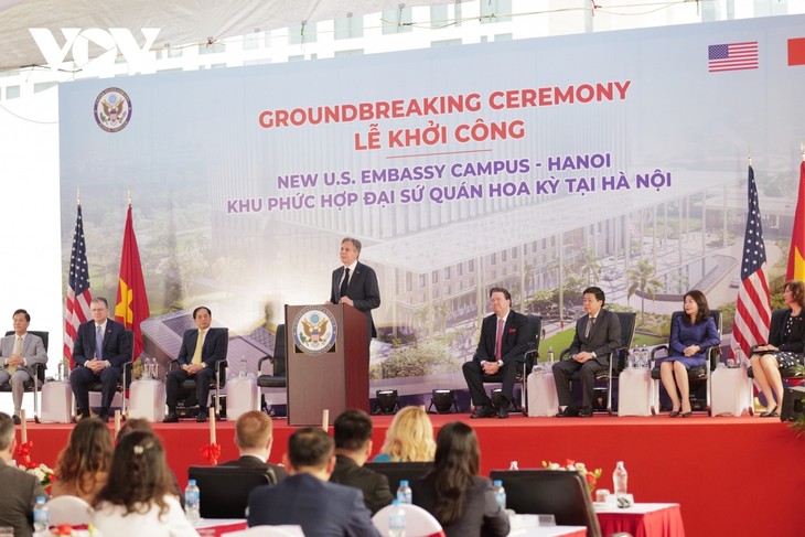 Ngoại trưởng Blinken khởi công trụ sở Đại sứ quán Mỹ mới ở Hà Nội - ảnh 2