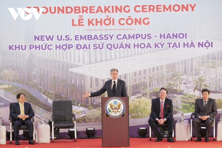 Ngoại trưởng Blinken khởi công trụ sở Đại sứ quán Mỹ mới ở Hà Nội - ảnh 3