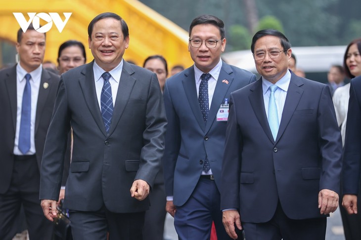 Toàn cảnh: Thủ tướng Phạm Minh Chính chủ trì lễ đón chính thức Thủ tướng Lào - ảnh 4
