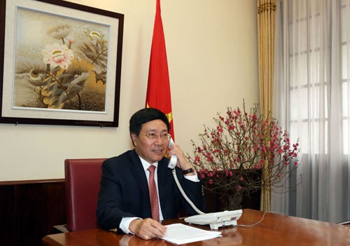 Phó Thủ tướng, Bộ trưởng Ngoại giao  điện đàm với Ủy viên Quốc vụ Trung Quốc và Ngoại trưởng Mỹ - ảnh 1