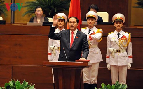 Lãnh đạo các nước chúc mừng Chủ tịch nước Trần Đại Quang - ảnh 1