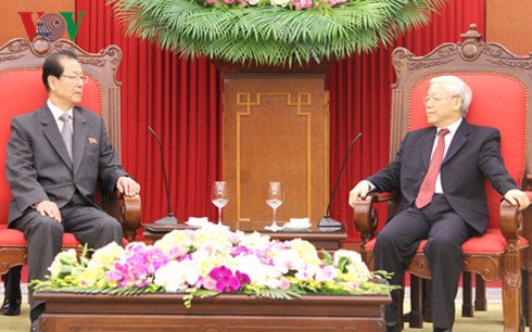 Tổng Bí thư Nguyễn Phú Trọng tiếp Đoàn đại biểu cấp cao Đảng Lao động Triều Tiên - ảnh 1