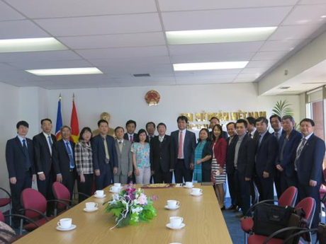 Đoàn Ủy ban Tài chính Ngân sách của Quốc hội thăm, làm việc với Đại sứ quán Việt Nam tại New Zealand - ảnh 1